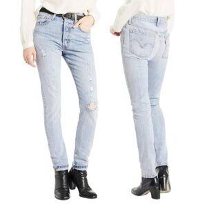 Levi’s 501 Skinny Light Blue Denim Jeans 27